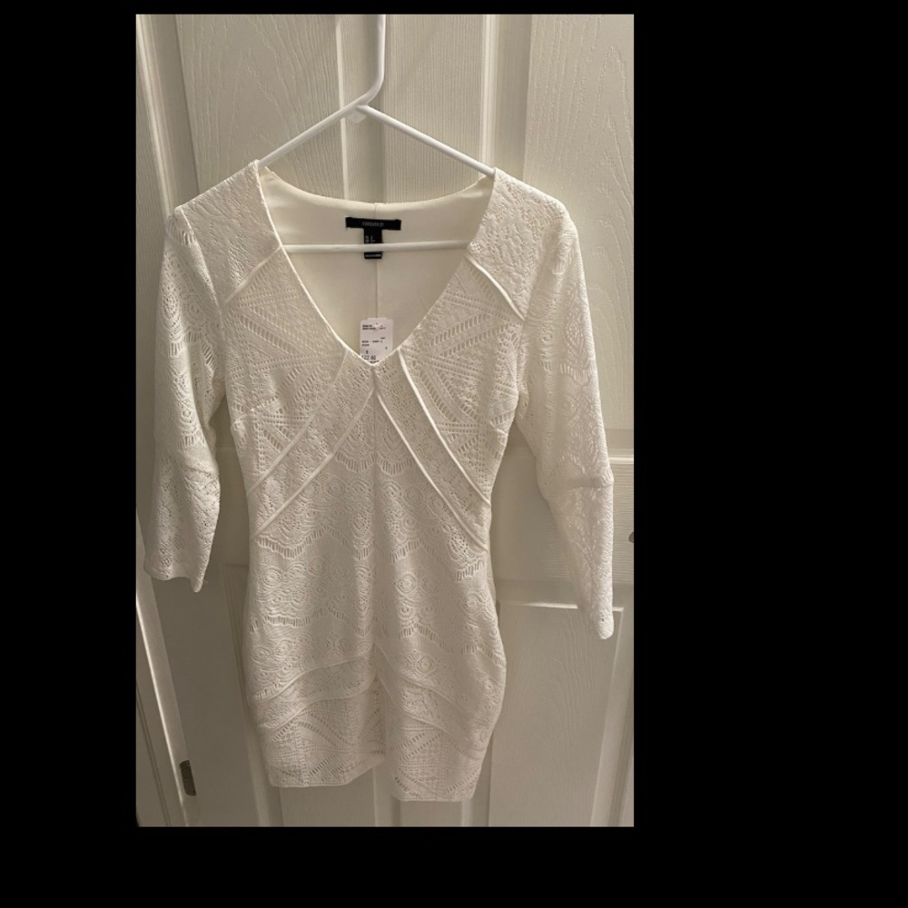 Forever 21 white bodycon dress